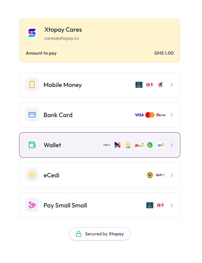 Xtopay Checkout UI